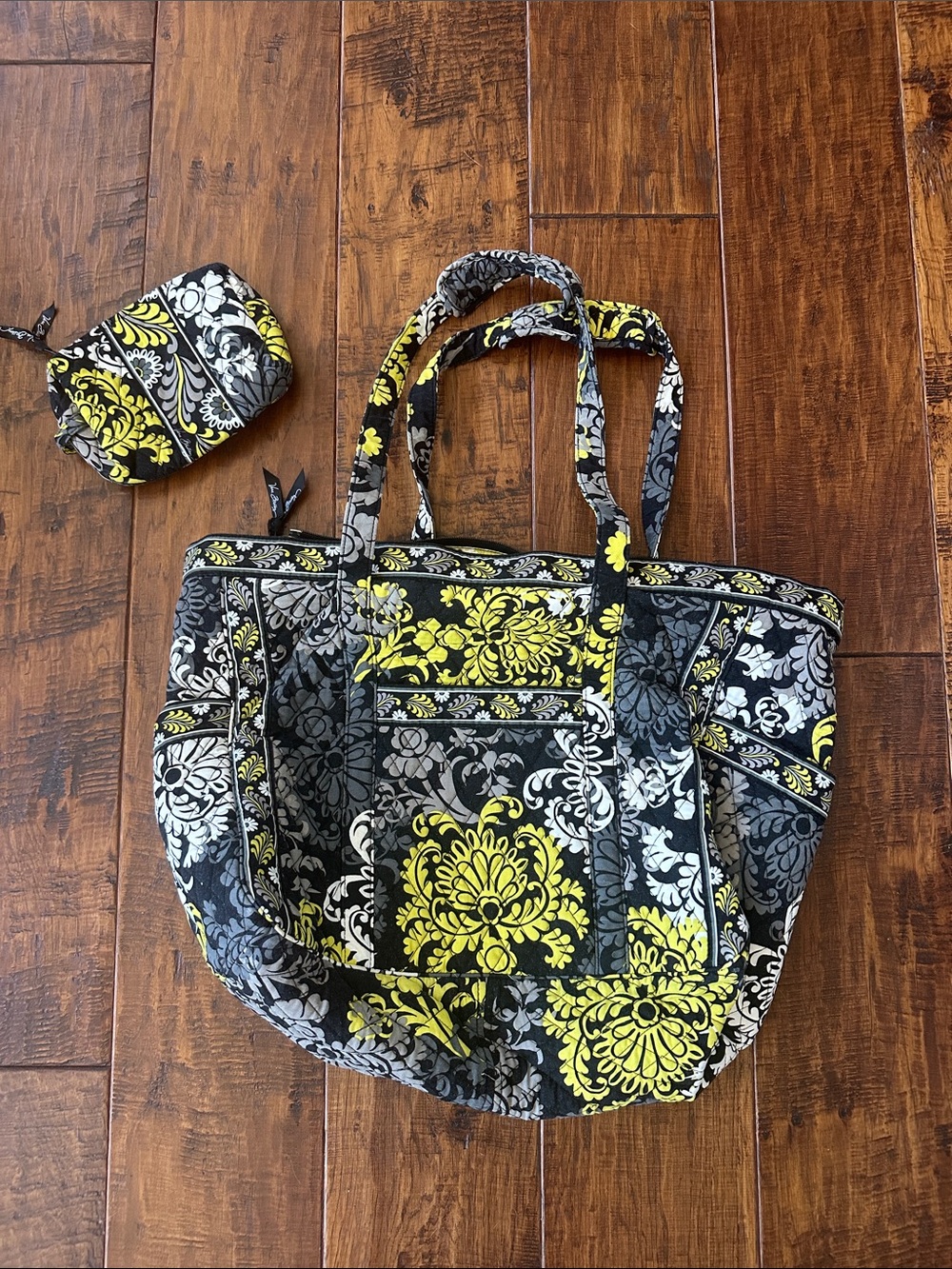 Vera Bradley Get Carried Away Tote in Baroque with Matching Cosmetic Bag